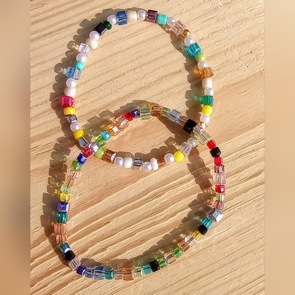 🄷🄰🄽🄳🄼🄰🄳🄴 𝒔𝒆𝒆𝒅 𝒃𝒆𝒂𝒅 𝒔𝒕𝒓𝒆𝒕𝒄𝒉 𝒃𝒓𝒂𝒄𝒆𝒍𝒆𝒕 - Picture 3 of 4